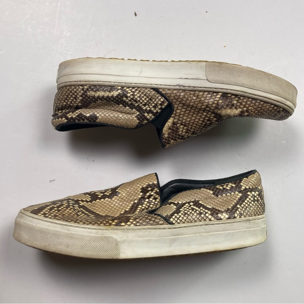 Celine Python Snakeskin Animal Print Platform Sne… - image 1